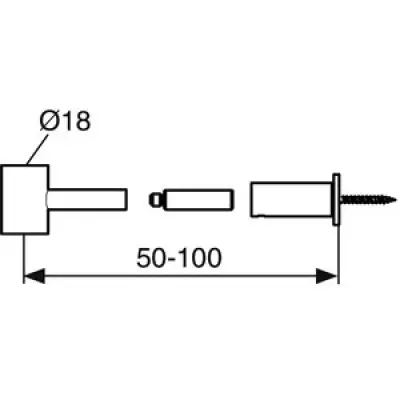 FM Mattsson Väggfäste Krom