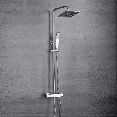 Komplett takduschset med handdusch | Högblankt rostfritt stål