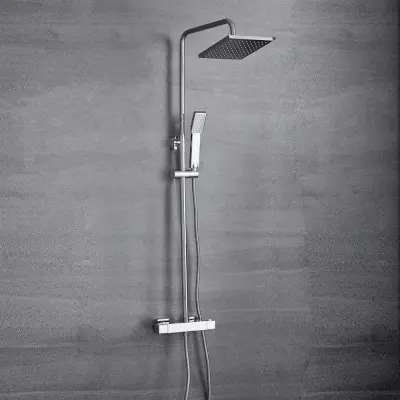 Komplett takduschset med handdusch | Högblankt rostfritt stål