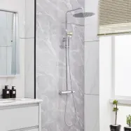 Takduschset med blandare | Brusa - Krom