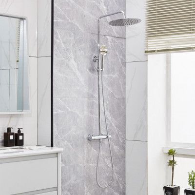 Takduschset med blandare | Brusa - Krom