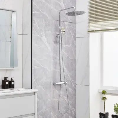 Takduschset med blandare | Brusa - Krom