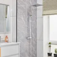 Takduschset med blandare | Sprudla - Krom