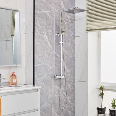 Takduschset med blandare | Sprudla - Krom