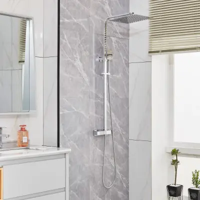 Takduschset med blandare | Sprudla - Krom