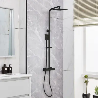 Takduschset med blandare  | Sprudla - Svart