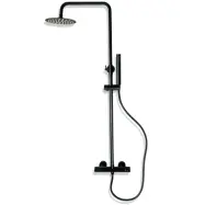 Takduschset med blandare - Svart