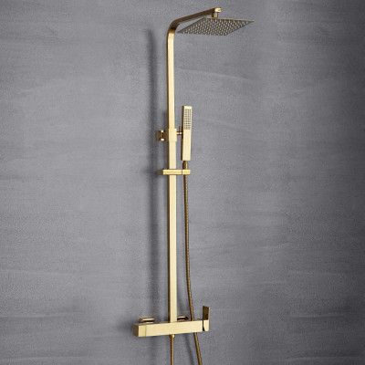 Komplett takduschset med handdusch | Mässing