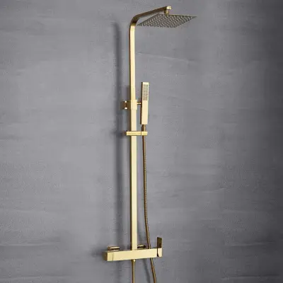 Komplett takduschset med handdusch | Mässing