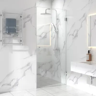 Duschdörr 70x210cm | 6mm säkerhetsglas& högblanka detaljer | Silva