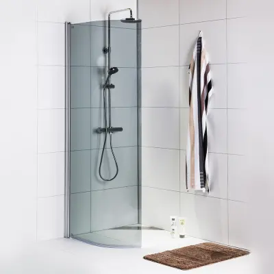 Duschdörr Noro Ice Focus DVR Rökfärgat Glas