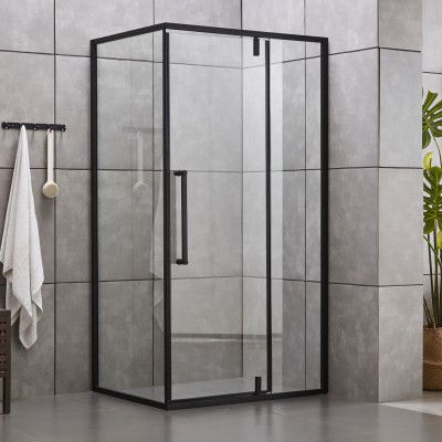 Stort duschhörn 80x120x190cm | Industriell design | 8mm säkerhetsglas