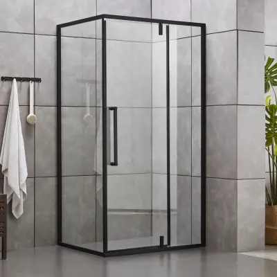 Stort duschhörn 80x120x190cm | Industriell design | 8mm säkerhetsglas