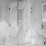 Duschhörna 80x80cm | Säkerhetsglas& högblanka detaljer | Silva - Krom