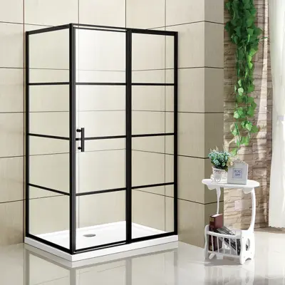 Duschhörna 90x90x190cm | Industriell design | 6mm säkerhetsglas