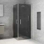 Duschhörna 90x90x200cm | Svart säkerhetsglas | Vanessa