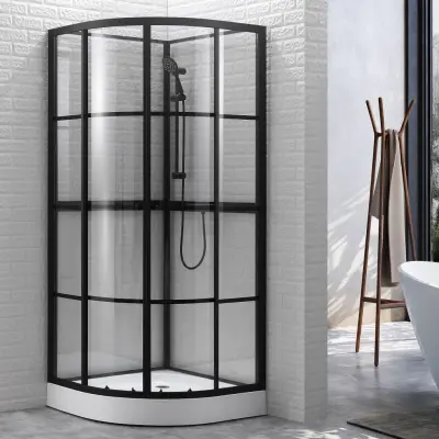 Duschkabin 100x100x215cm | Industriell design | 6mm säkerhetsglas