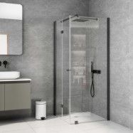 Duschvägg eller duschhörn 160cm | 6mm säkerhetsglas | Sierra - Svart