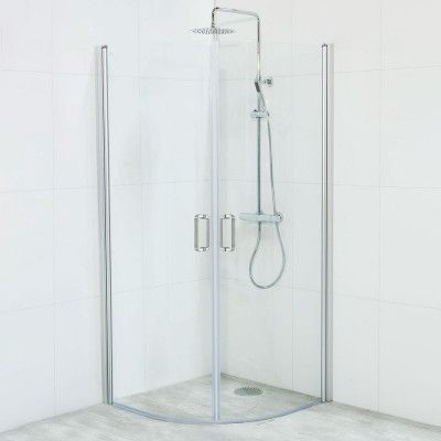 Duschvägg Adrum Duschhörn Rund 800 x 800 mm