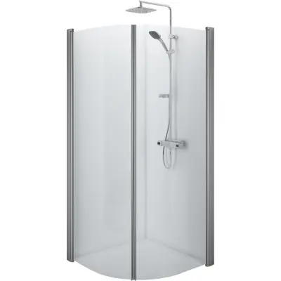 DUSCHVÄGG  IFÖ SPACE BÖJD NATUR/KLARGLAS 7399672 900 | Beijerbygg Byggmaterial