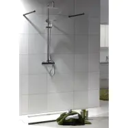 Duschvägg Noro Dv Frost Klarglas Svart