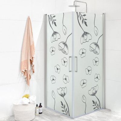 Duschvägg Noro Fix Trend Vallmo Rak 900 x 900 mm