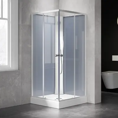 Duschkabin 80x80x203cm | Komplett - Aluminiumprofil