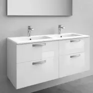 Kommod Med Tvättställ Noro City 1200 Mm, Porslin, Vit Blank