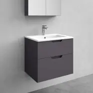 Kommod Med Tvättställ Noro Studio 600 Mm, Porslin, Antracit