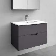 Kommod Med Tvättställ Noro Studio 800 Mm, Porslin, Antracit