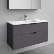 Kommod Med Tvättställ Noro Studio 900 Mm, Gjuten Betong, Antracit
