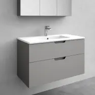 Kommod Med Tvättställ Noro Studio 900 Mm, Grå, Porslin