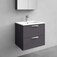 Kommod Med Tvättställ Noro Vogue 600 Mm, Gjuten Betong, Antracit
