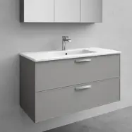 Kommod Med Tvättställ Noro Vogue 1000 Mm, Grå, Porslin