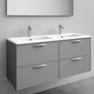 Kommod Med Tvättställ Noro Vogue 1200 Mm, Grå, Porslin