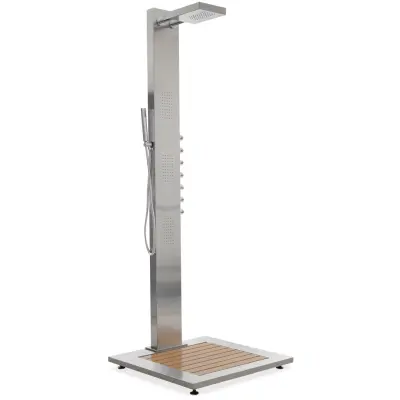 Exklusiv utedusch med massage | Rostfritt stål