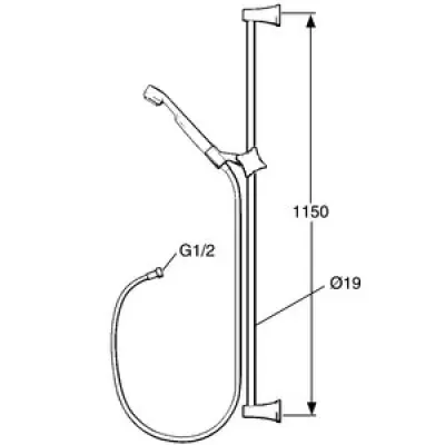 FM Mattsson Duschanordning Sarona Vit