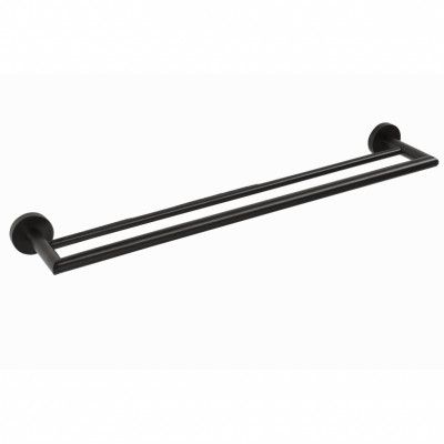 Handduksstång Duschbyggarna Black Dubbel