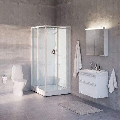 Ifö Next NKH-L 88 Låg 800x800 - Duschkabin
