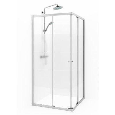 Macro Design Duschhörna Flow Rak 108 Krom Screen