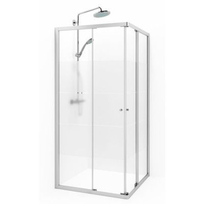 Macro Design Duschhörna Flow Rak 89 Krom Screen