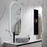 Oval LED-spegel 110x45cm | Antifog-funktion | Olivia