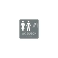 SKYLT WC/DUSCH TAKTIL 23-5911 150X150MM GRÅ | Beijerbygg Byggmaterial