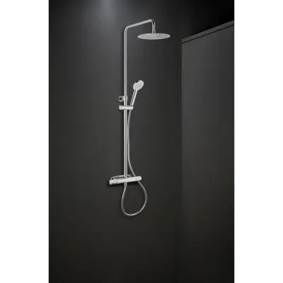 TAKDUSCH MIX SLIM ROUND 160CC KROM M DUSCHHUVUD D400 | Beijerbygg Byggmaterial