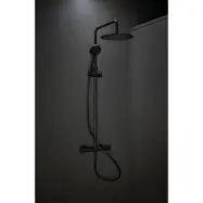 TAKDUSCH MIX SLIM ROUND 160CC SVART M DUSCHHUVUD D400 | Beijerbygg Byggmaterial