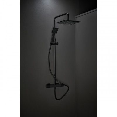 TAKDUSCH MIX SLIM SQUARE 150CC SVART M DUSCHHUVUD 300X300 | Beijerbygg Byggmaterial