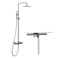 Takduschset Scandtap Steel Pleasure 2 med Duschskrapa