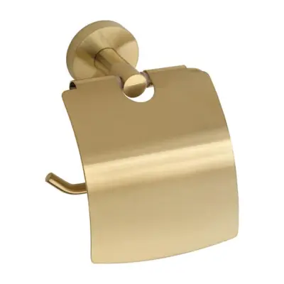 Toapappershållare med lock Duschbyggarna Brass
