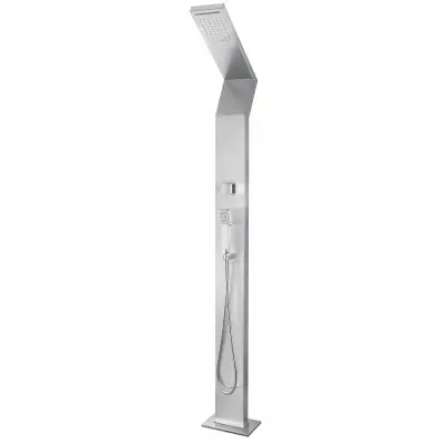 Utedusch med toppdusch, regndusch&handdusch | Borstat rostfritt stål