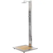 Utedusch med ställbart duschhuvud | Rostfritt stål